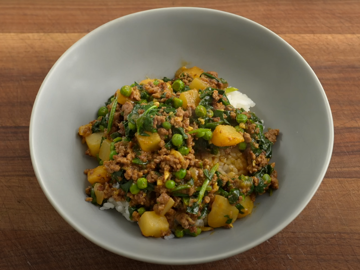 Indisch inspiriertes Hackfleisch-Curry (Keema-Curry)